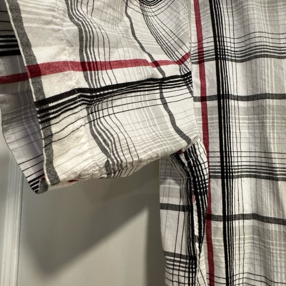 VTG 90’s Phat Farm Black and Red Plaid Men's Button Down Logo Streetwear large - Picture 11 of 14